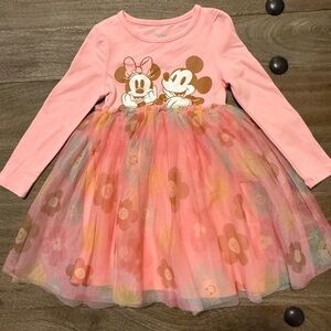 NWOT Disney Pink and Multicolor Kids Dress with Tulle